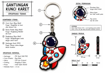 Spesifikasi gantungan Kunci karet