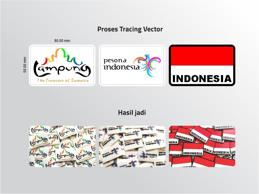 Proses pembuatan desain souvenir Karet