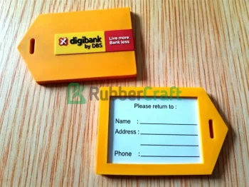 Luggage tag karet 3d custom